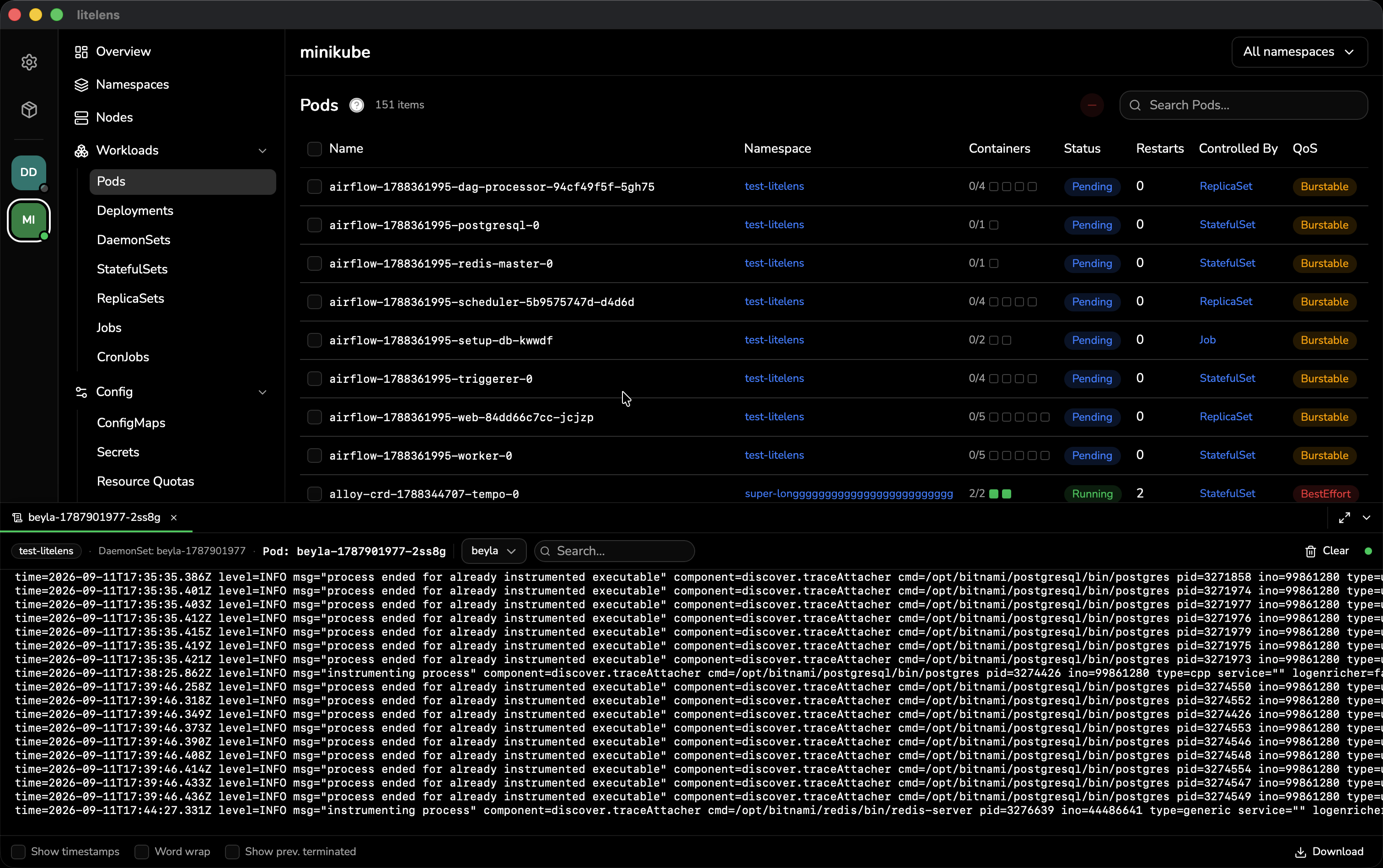 Litelens dashboard